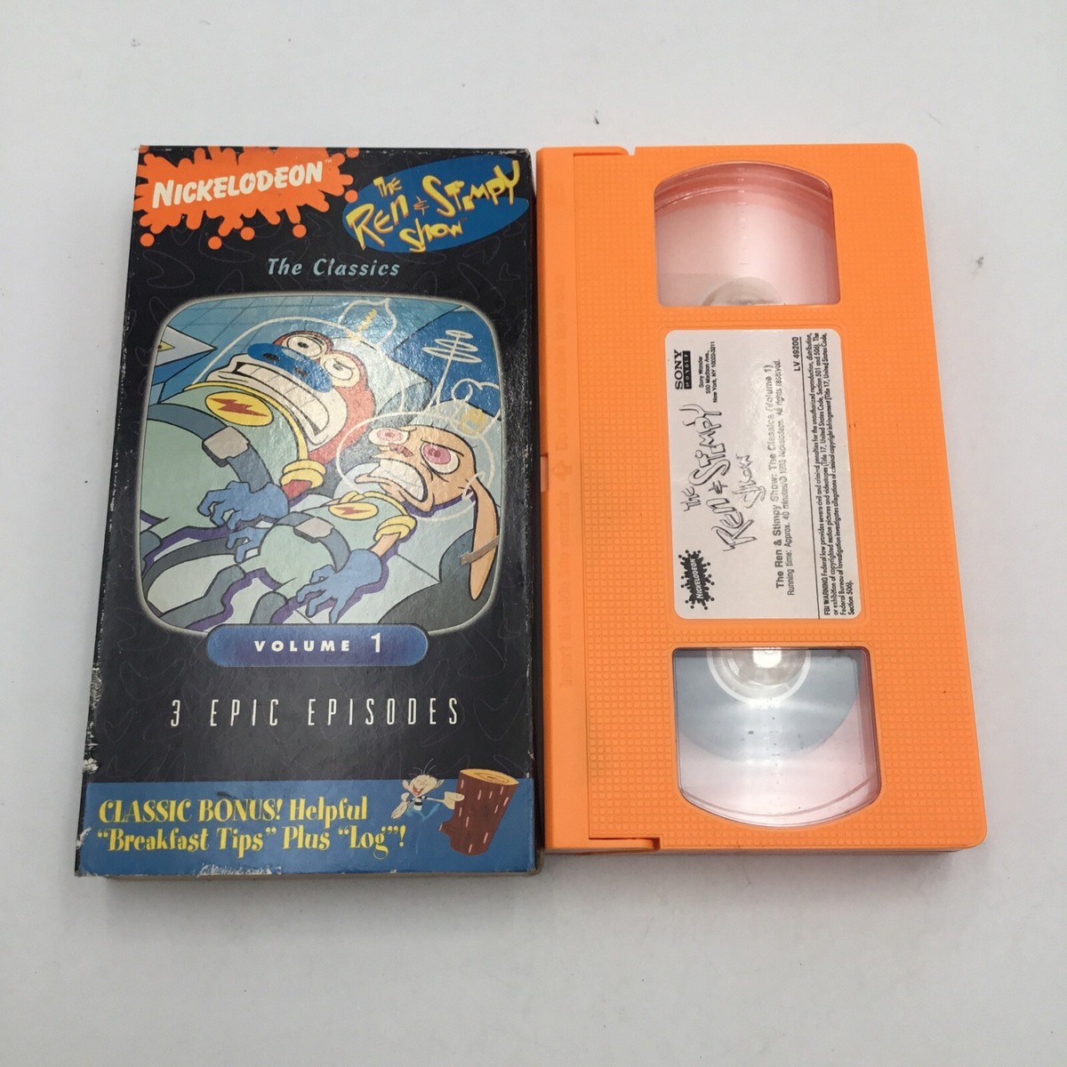 「The Ren & Stimpy Show 」VHS 6本セット REN & STIMPY Volume 1 The Classics Nickelodeon VHS VCR Tape + Log