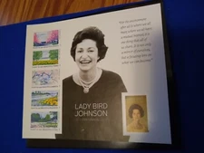 4716g Lady Bird Johnson sheet of 6 IMPERFORATE US Stamp MNH with mount