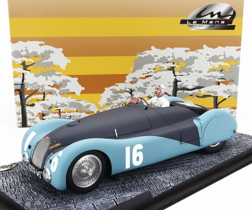MODELLINO AUTO STATICO BUGATTI F1 TYPE 57S 45 A.C.F. GP 1937 PIERRE WIMILLE 1/18 - Immagine 2 di 4