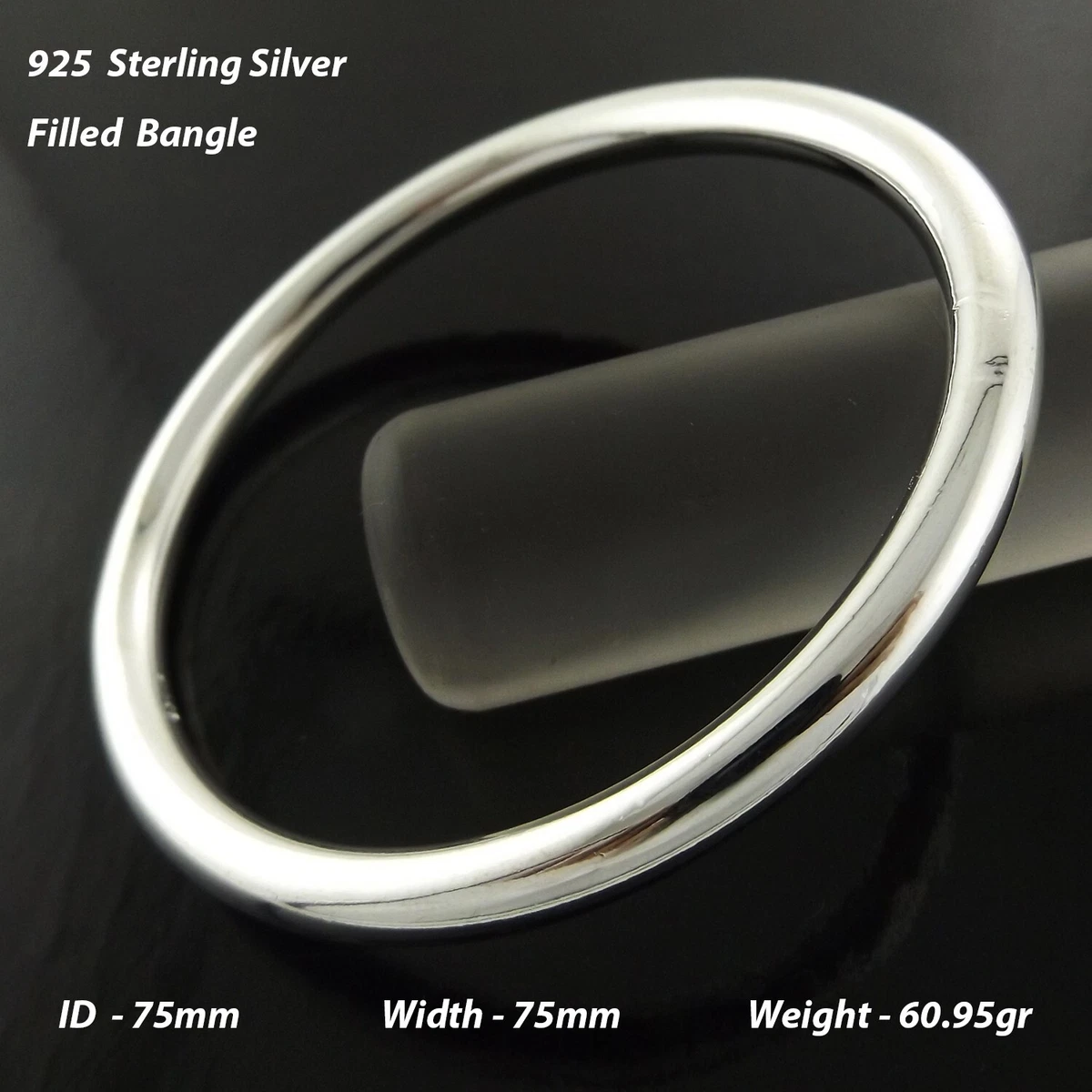 Extra large sterling silver bangles sale
