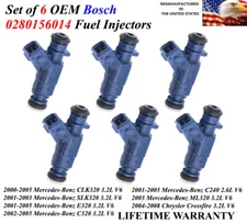 OEM BOSH 6X Fuel Injectors For 2002-2005 Mercedes-Benz C320 3.2L V6