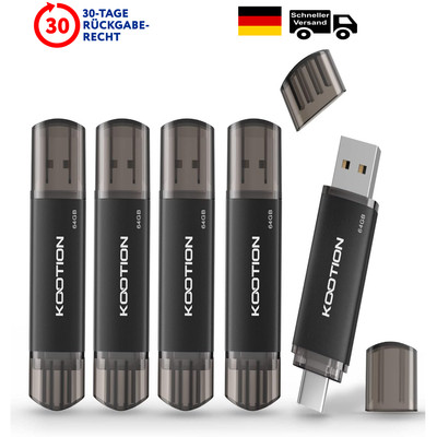64GB USB C Stick   5er Pack, OTG Flashlaufwerk Typ C