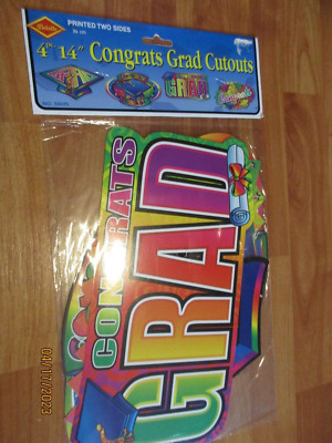 Four 14'' Graduation Decorations  Vintage 2002 Beistle NOS