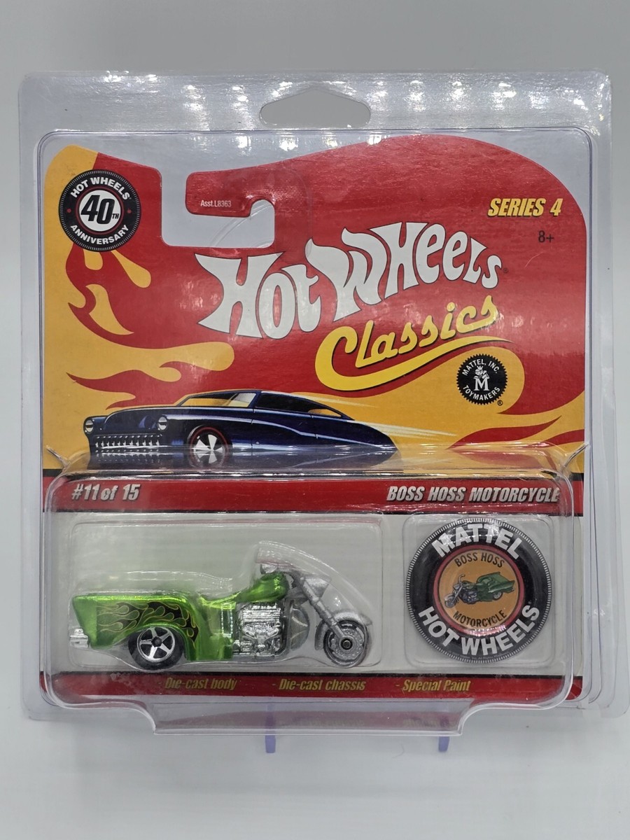 Hot Wheels 40th Anniversary - Boss Hoss Motorcycle With Button