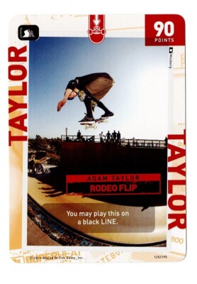 Adam Taylor SKATEBOARD CARD # 125/195 SuperHeat Pro SUPER RARE trading game 2011