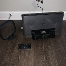 Black Sony Dream Machine iPod and iPhone Dock ICF-CS15iP with Remote