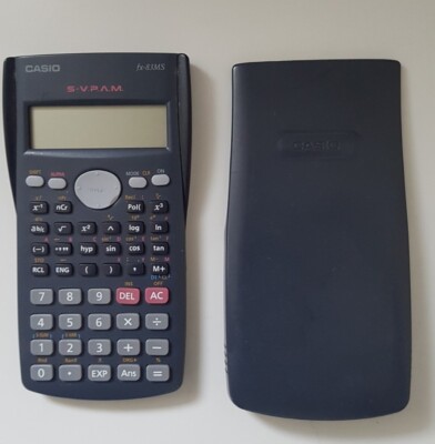 Casio wissenschaftlicher Taschenrechner S-V.P.A.M Fx-83MS mit Deckel/Etui braucht neue Batterie