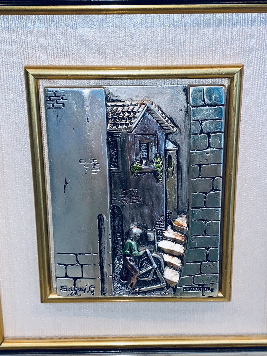 銀版画　イタリア製　　Silver art made in Italy 銀版画 イタリア製 Silver art made in Italy 銀版画 イタリア製