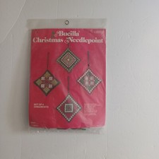 VTG Bucilla Christmas Needlecraft Kit HOLIDAY ORNAMENTS Kit 60511 NOS