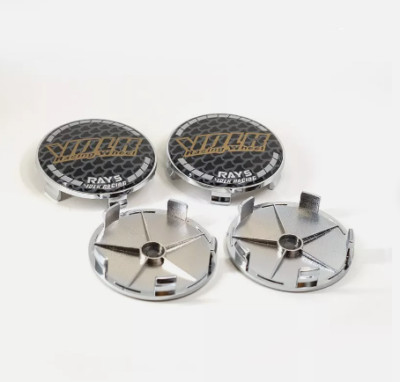 4pcs 68mm for RAYS VOLK Black Gray Alloy Wheel Center Caps Hub Caps Rim Caps