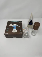 Mii  Manual Breast Pump, Blue with accessories