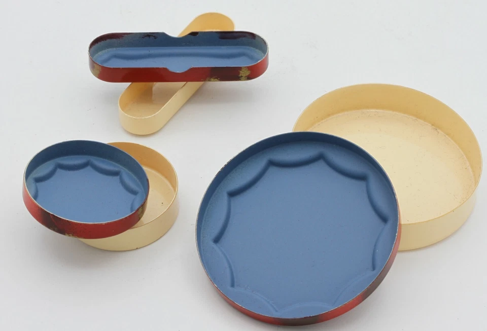 Ansco Vanity 3 Schachteln Rot Kunststoff für Komplettset Neu York USA Auf 1926 - Bild 4 von 4