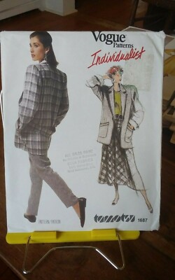 Oop Vogue Individualist Tomotsu 1687 misses loose jacket pants skirt sz 8 NEW