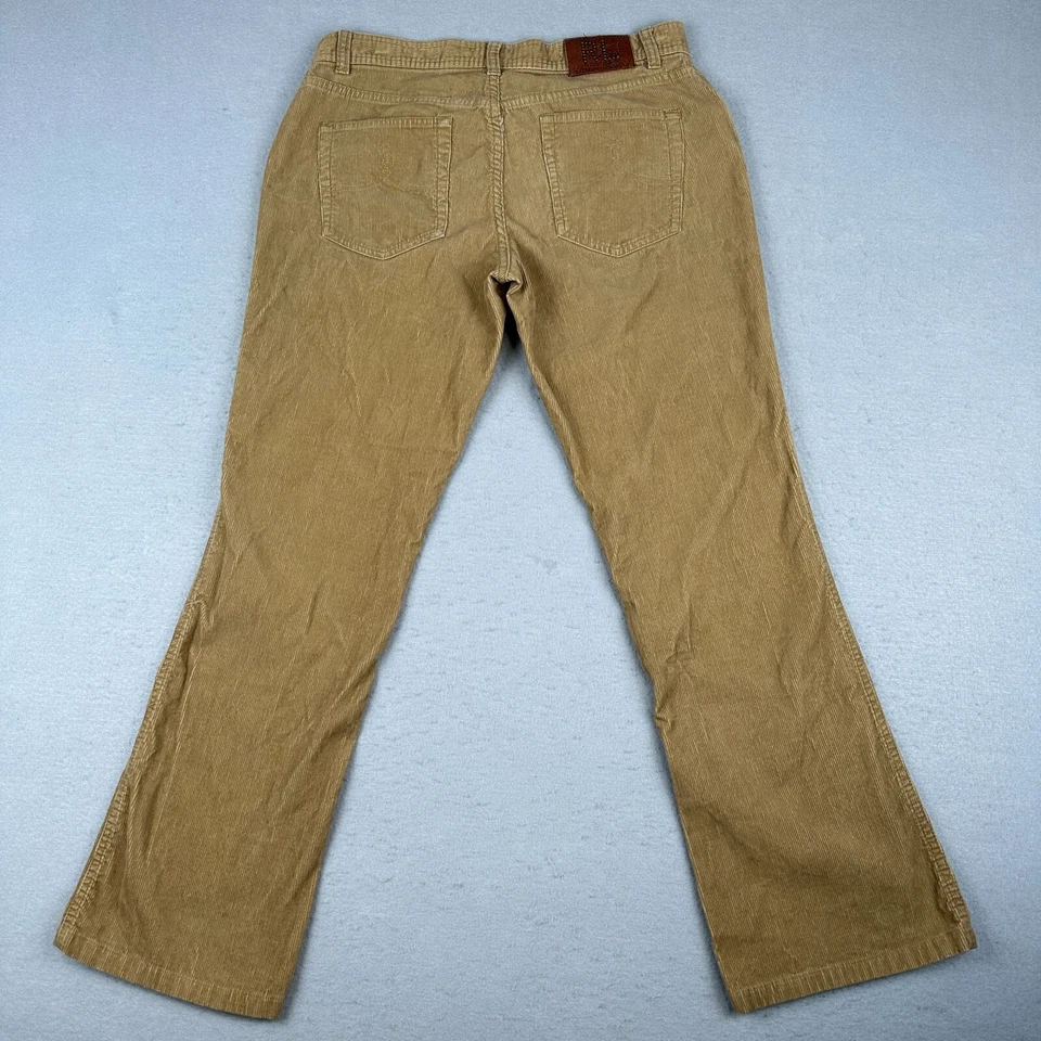 Vintage Ralph Lauren Corduroy Pants Womens 8 Tan Bootcut Flare Western Cords - Image 2 of 4