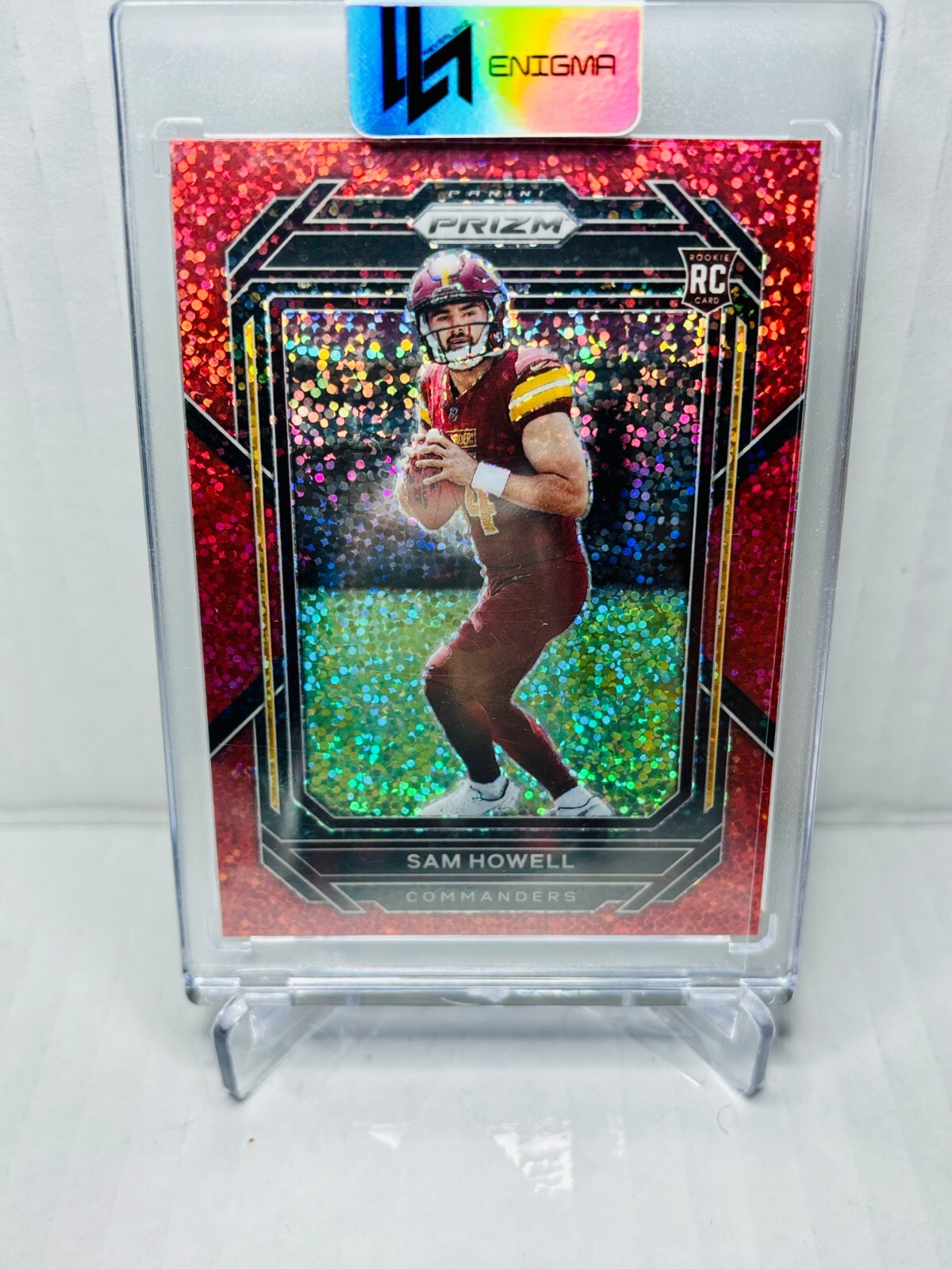 2022 Panini Prizm SAM HOWELL Red Sparkle Prizm Rookie #306 Commanders