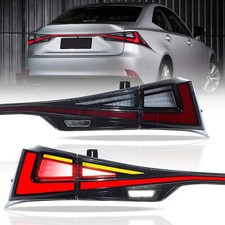 VLAND Smoked FULL LED Tail Lights For 2014-19 Lexus IS250 300h 350F W/Animation