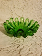 Green Glass Ashtray 