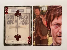 Swap Cards WALKING DEAD  Daryl  Two of Clubs  AMC  Norman Reedus  2013 Cardinal