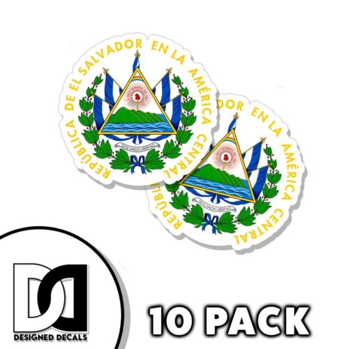 Calcomanías autoadhesivas de la bandera del Salvador de 3 pulgadas con escudo de El Salvador 5pk - Imagen 2 de 3