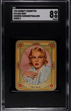 MAE WEST #70 1934 Garbaty Film Star  Cigarette Card ~ SGC 8 ~ Population 1 