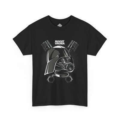 Boost Vader T-Shirt | Turbo Helmet Parody Tee for Car Enthusiasts