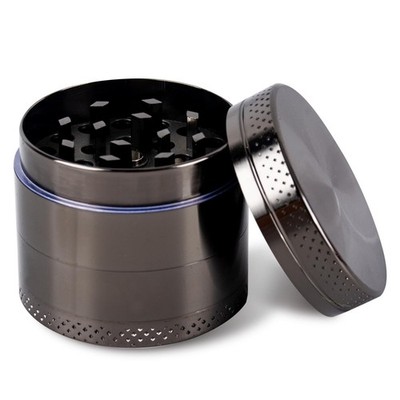 AYNKH Kräutermühle, 4 Schichten tragbare Zinklegierungsschleifer 40 mm, dunkelgrau 
