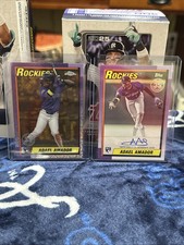 2025 Topps Series 1 Adel Amador 1990 Insert Auto & Topps Chrome /50 Lot Of Two 