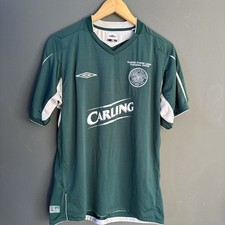 Celtic FC Football Away Shirt 2004-2005 Large Umbro Carling Green 
