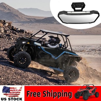 1X UTV Rear View Center Mirror w/LED Light For Polaris RZR S 570/900/1000 2020+