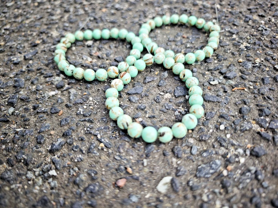 Handgefertigtes Afrikanischer Türkis - Armband - Natürliche Edelsteinperlen 8mm - Bild 3 von 3