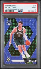 2024 PANINI MOSAIC PURPLE FLUORESCENT #45 BROOK LOPEZ 178/249 PSA 9