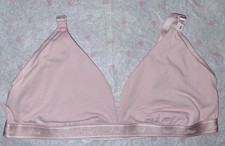 VS Pink Unlined Cotton Logo Bralette NEW XL Pink Logo