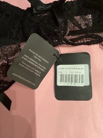 Agent Provocateur Black Lace 'Love' Suspender Size 3/10 RRP &pound;95. BNWT