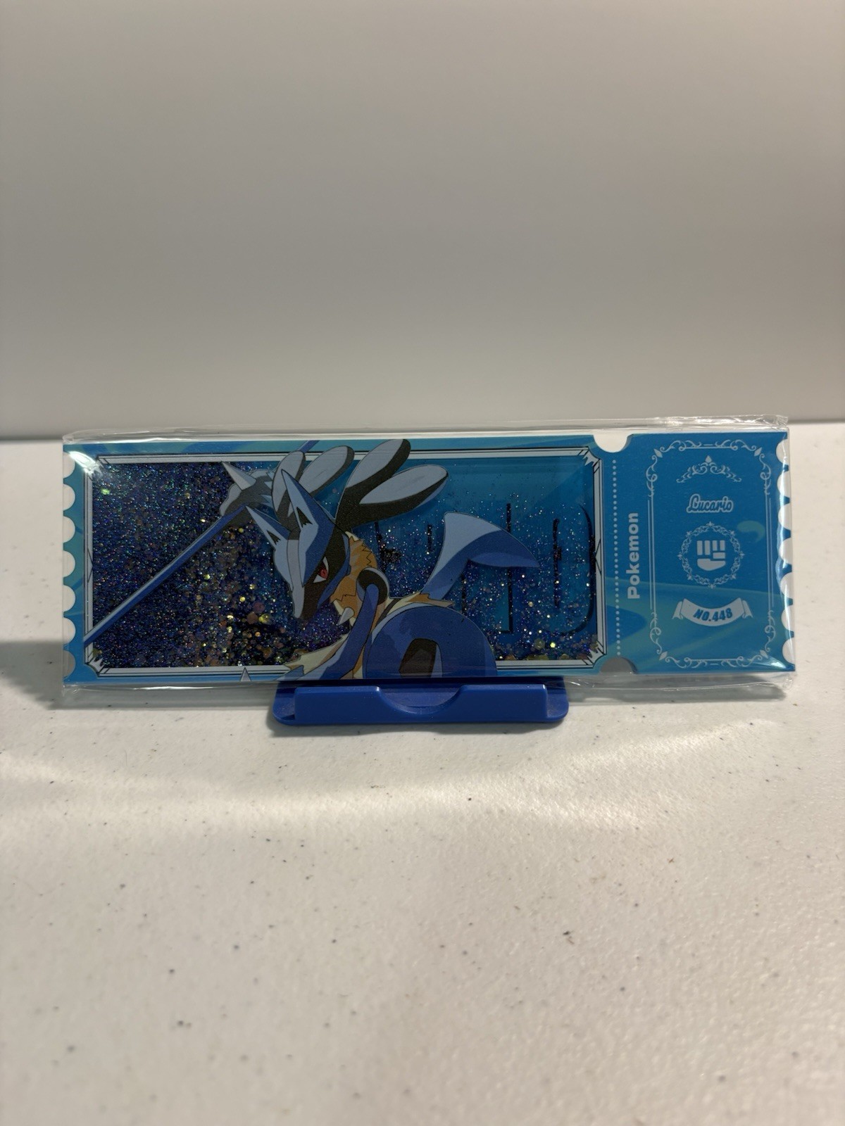 Lucario Pokémon Acrylic Ticket Collectible Display Piece Brand New