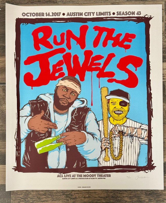 Run The Jewels Tour Poster Austin City Limits 10/14/2017