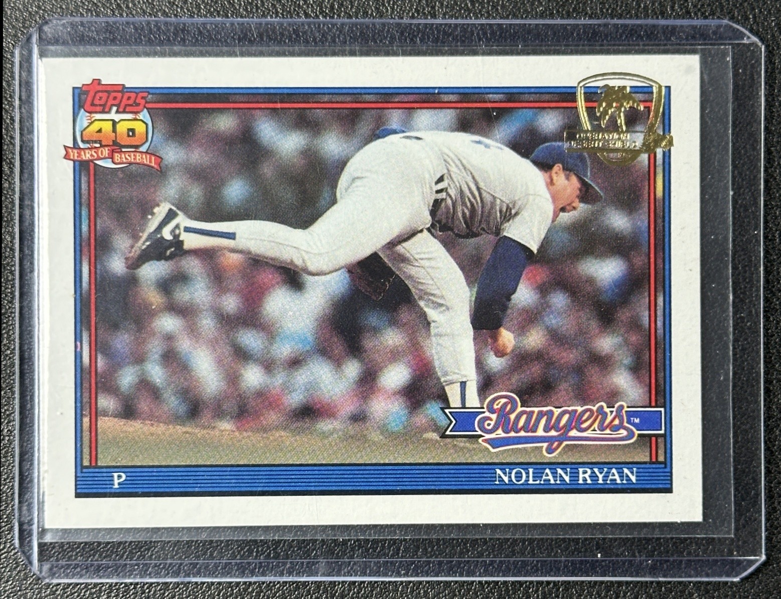 NOLAN RYAN 1991 TOPPS BASEBALL #1 DESERT SHIELD RANGERS
