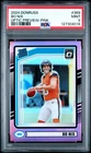 2024 Panini Donruss Rated Rookie Bo Nix #369 Optic Preview Pink Prizm RC PSA 9