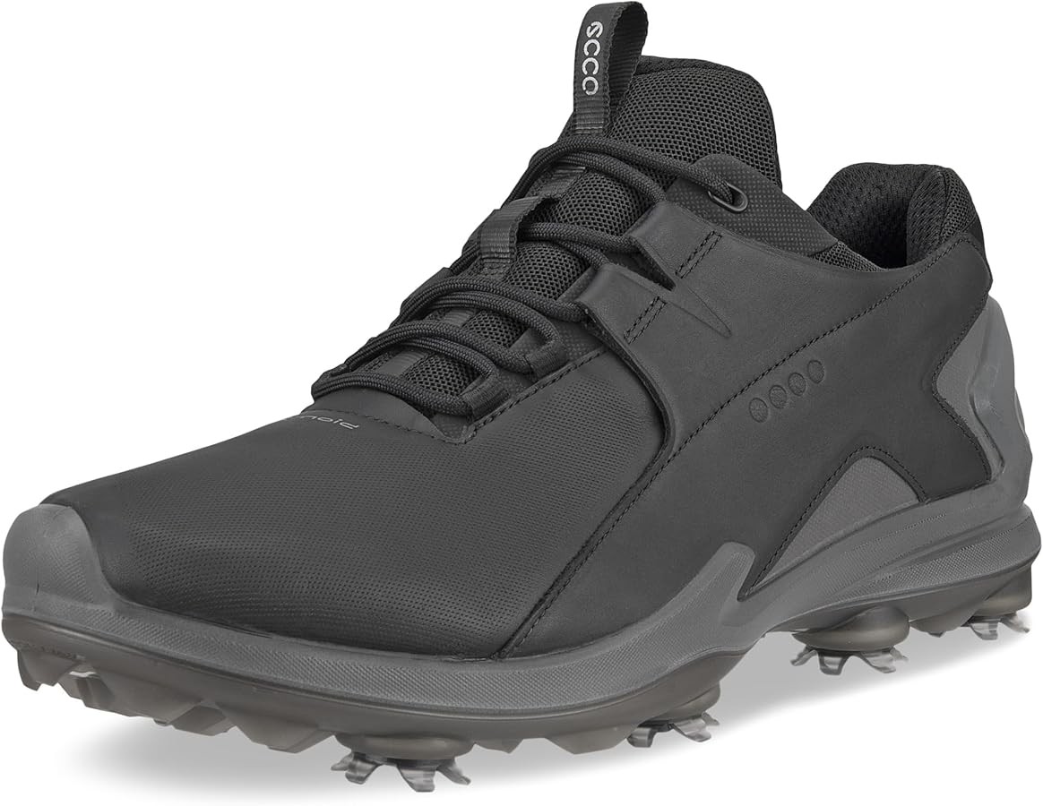 NEW MENS ECCO BIOM TOUR LACE Golf Shoes, Size 9-9.5 (EU 43), BLACK/GREY