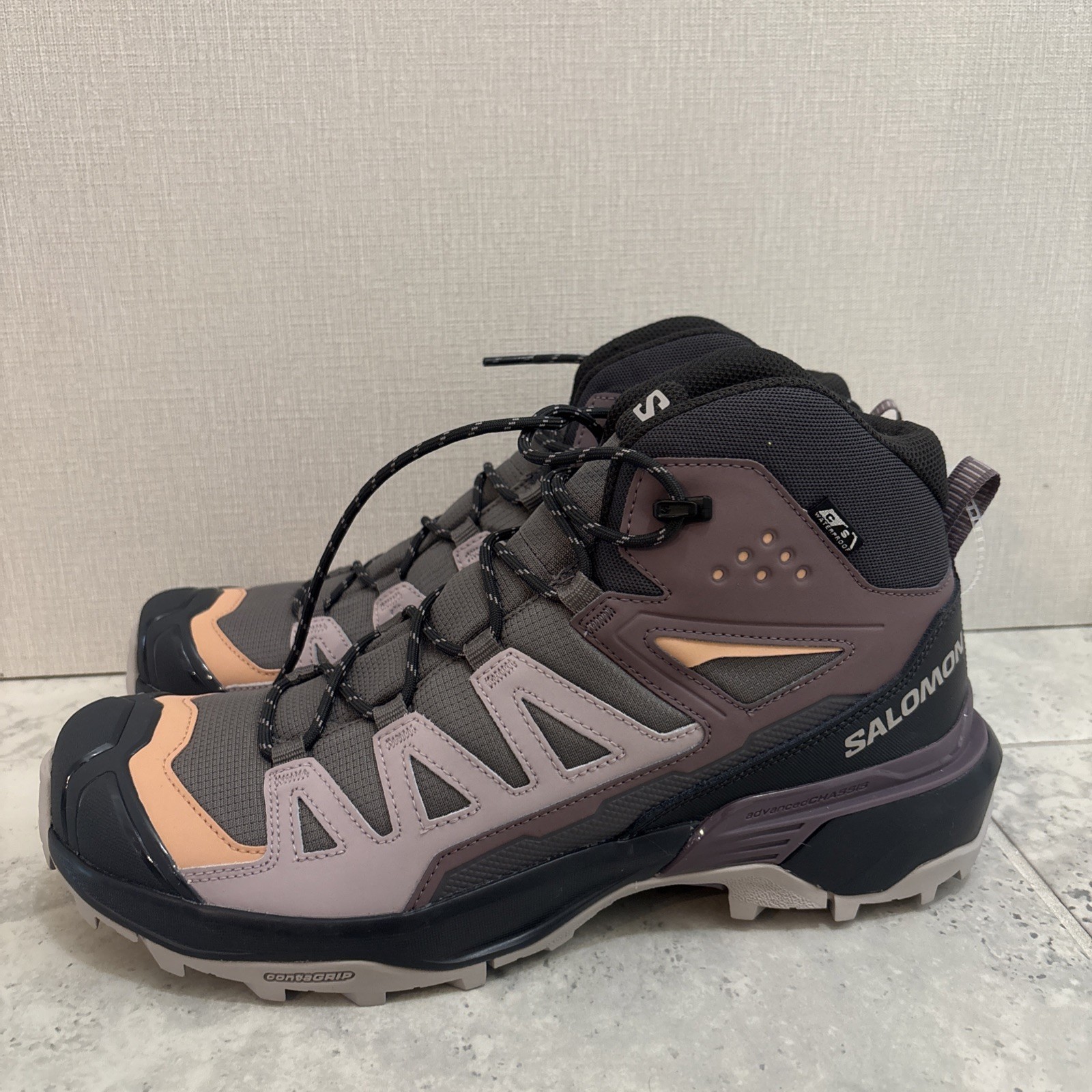 Salomon X Ultra 360 Mid Womens Size 10.5 Hiking Boots Waterproof Plum Kitten NEW