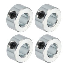 4Pcs 5/16" Bore Axle Shaft Collars Carbon Steel Screw Shaft Collars, Silver