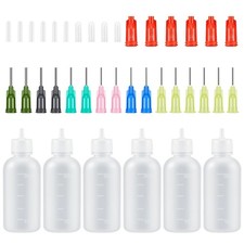 6 Pack Needle Tip Squeeze Bottle 50mL,Precision Gun Oil Bottle, Needle Oiler
