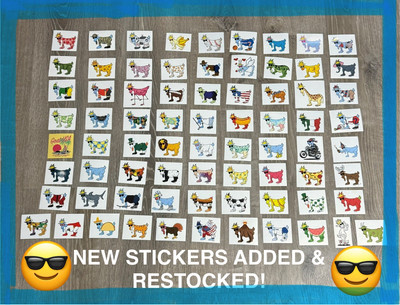 GOAT USA Stickers/ Decals- PICK YOUR STICKERS! NEW STICKERS ADDED! RARE! OVER 80