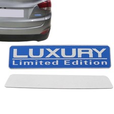 Luxury Limited Edition Silver Blue Black Red Emblem Badge  Metal Adhesive Back