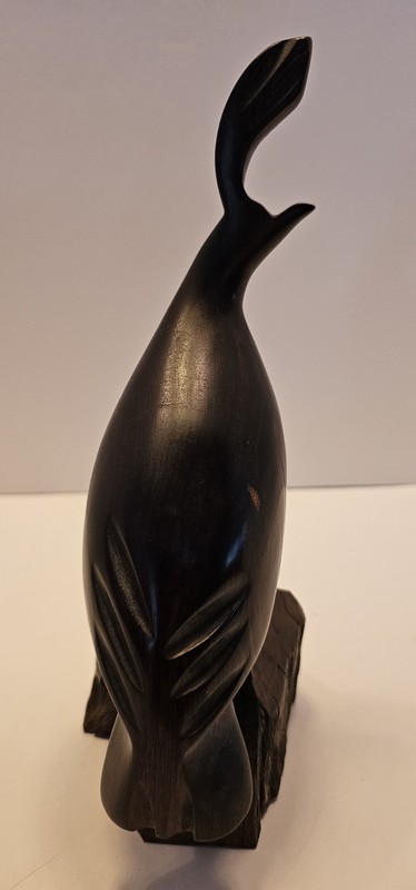VTG Carved Ironwood Quail Bird Sculpture 9.5" Tall