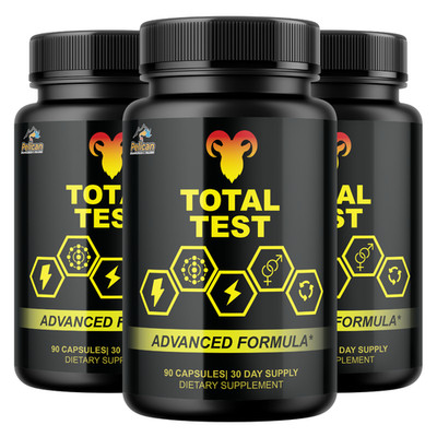 Total Test- Bodybuilding & Men's Health Support- 3 Bottles- 270 Capsules