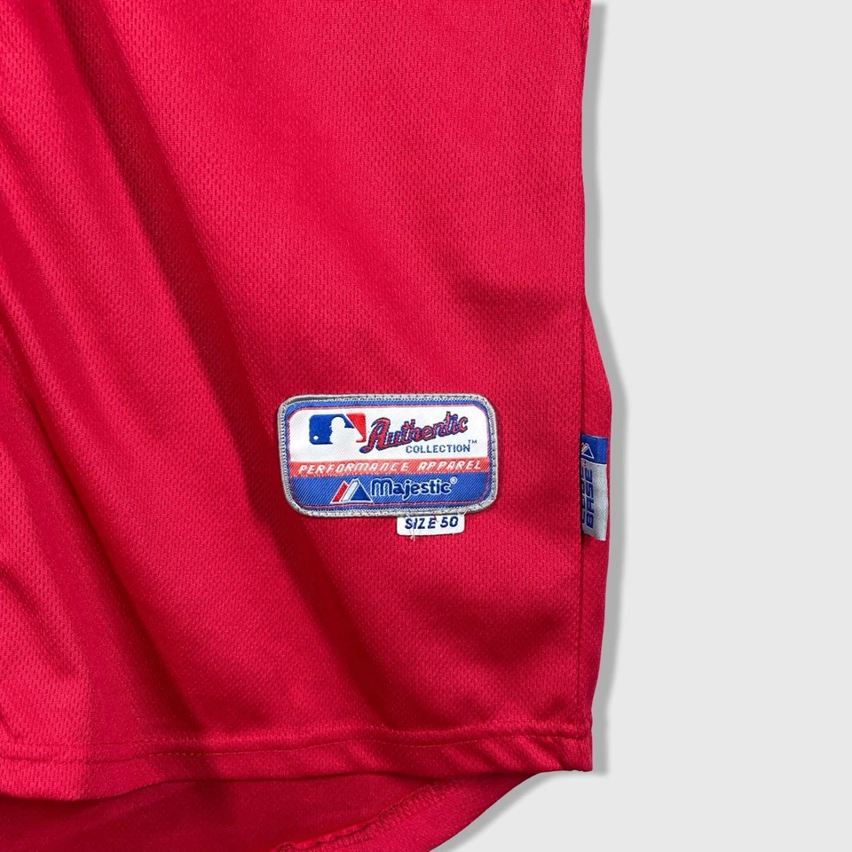 Majestic Coolbase Washington Nationals Strasburg 37 Red Baseball Jersey Mens 50 - Image 2 of 4