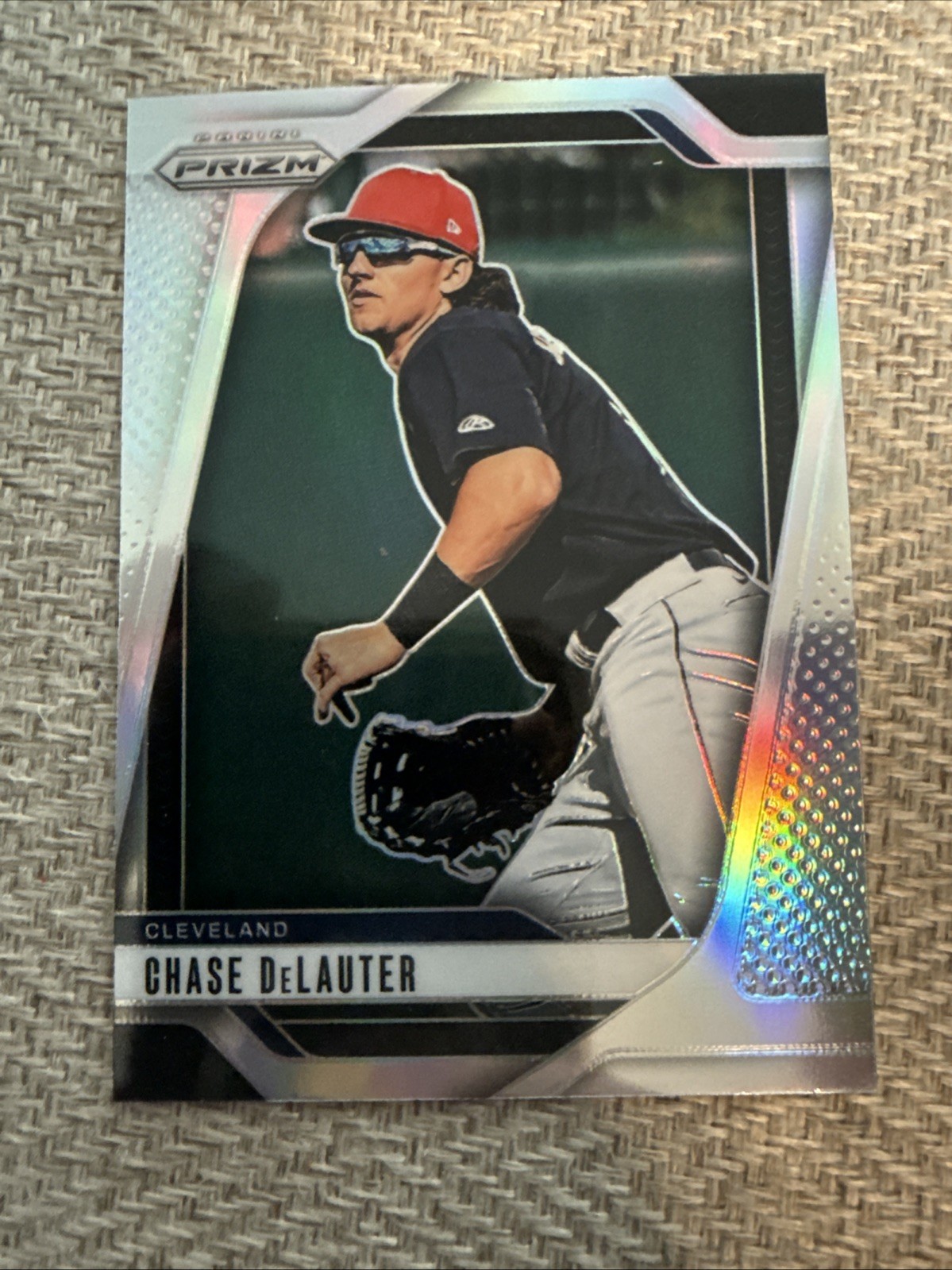 2025 Panini Prizm #7 Chase DeLauter - Silver Prizm Parallel- Cleveland Prospect