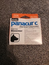 Panacur C 4 gram Canine Dewormer Treatment 40 Lbs. 3 packets Exp 6/27