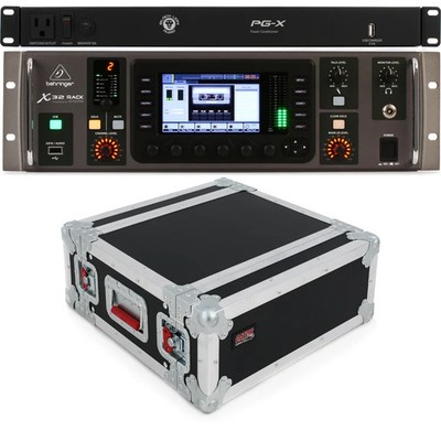 Behringer X32 Rack 40-channel Rackmount Digital Mixer Flight Case Bundle