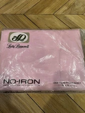 NEW  Vintage Pink Muslin Twin Fitted Sheet by Lady Pepperell 54" x 76" Nos